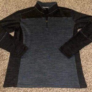 XL Kuhl Black and White Quarter-Zip Pullover